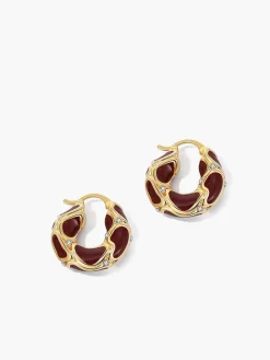 Chunky Golden Frame Hoop Earrings