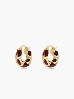 Chunky Golden Frame Hoop Earrings