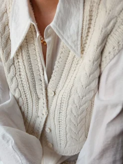 Chunky Knit V-Neck Button Cardigan