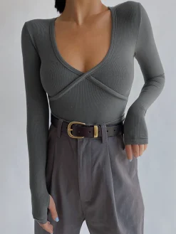 Classic V-Neck Long Sleeve Shirt