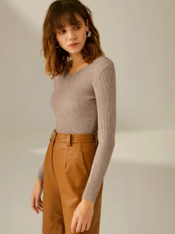 Clouds Ribbed Pullover Sweater