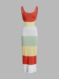 Coastal Air Open Back Long Dress