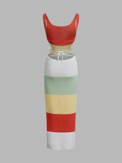 Coastal Air Open Back Long Dress