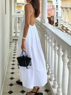 Coastal Cowgirl Open Back Long Dress