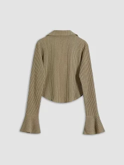 Collared Button Up Knit Shirt