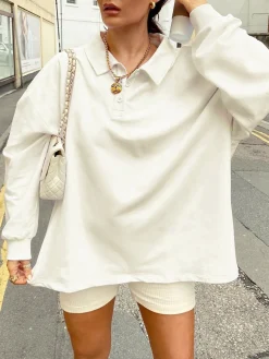 Collared Oversized Sweatshirt