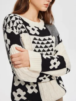 Color Block Cable-Knit Warm Sweater