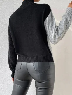Color Block Pullover Sweater