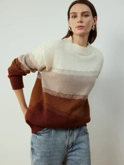 Color Block Shift Pullover Sweater