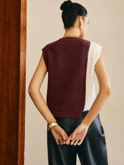 Color Block Sweater Vest