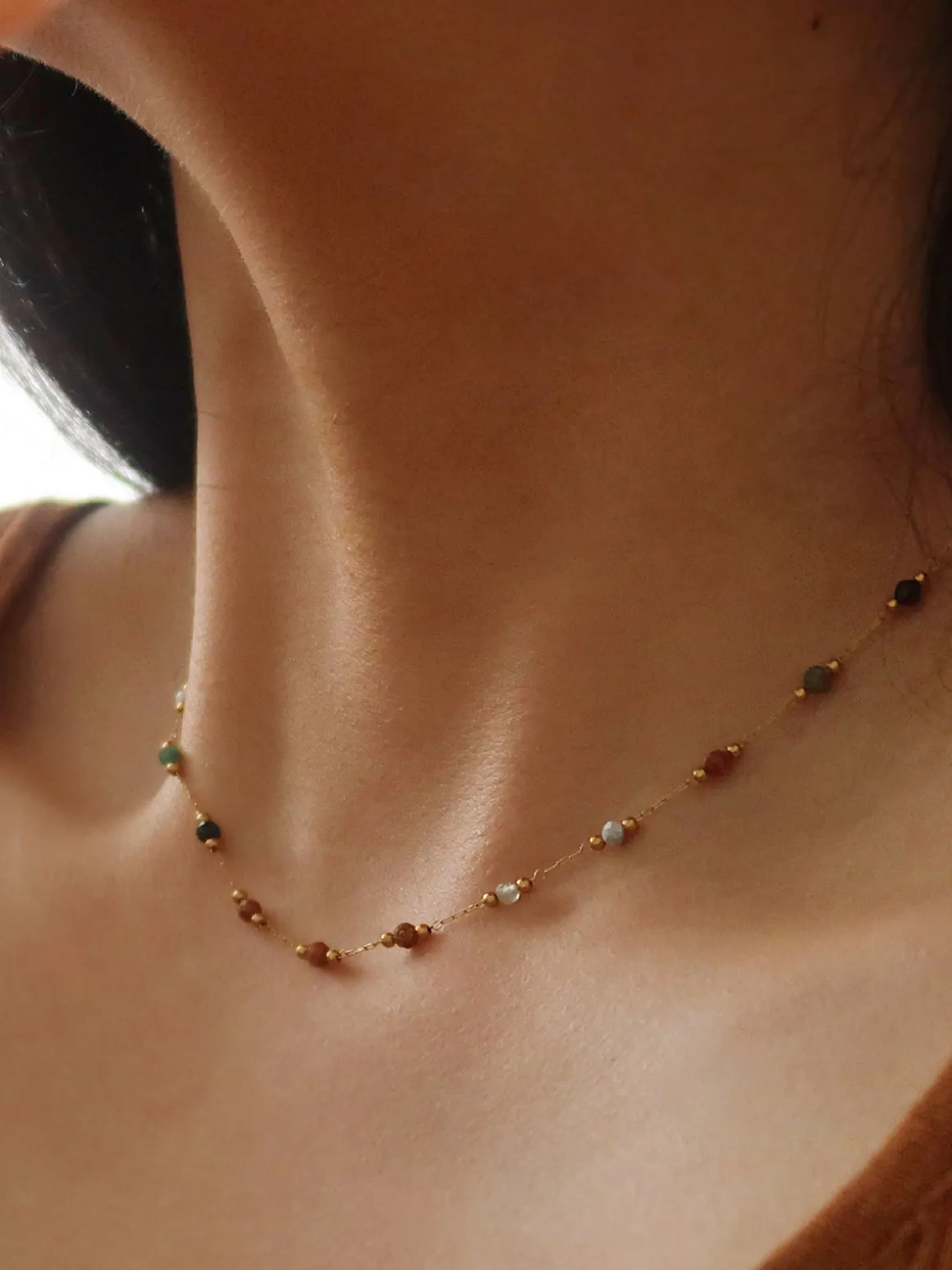 Colorful Beaded Link Necklace
