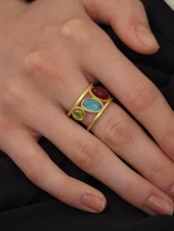 Colorful Gemstone Stacking Ring