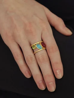 Colorful Gemstone Stacking Ring