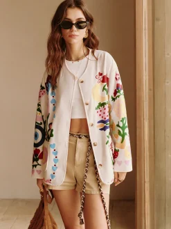 Colorful Printed Charming Winter Coat