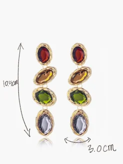 Colorful Rhinestone Earrings