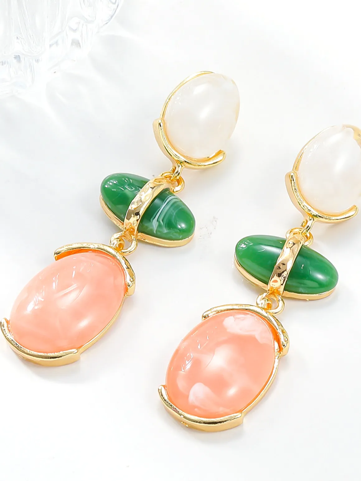 Colorful Rhinestone Pendant Earrings