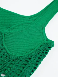 Contour Piping Crochet Crop Top