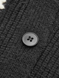 Contrast Binding Button Short Cardigan