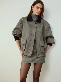 Contrast Binding Cargo Skirt Set