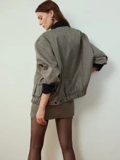 Contrast Binding Cargo Skirt Set
