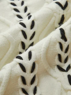 Contrast Binding Cinched Sweater