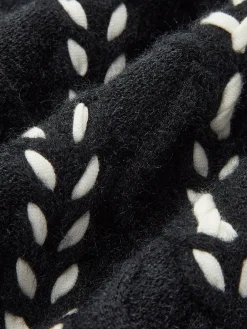 Contrast Binding Cinched Twist Sweater