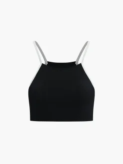 Contrast Binding Cutout Bikini Set