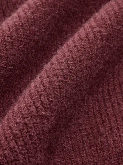 Contrast Bow Cinched Waist Sweater