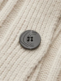 Contrast Button Ribbed Cardigan