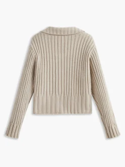 Contrast Button Ribbed Cardigan