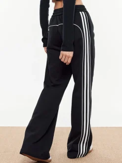 Contrast Piping Drawstring Sweatpants