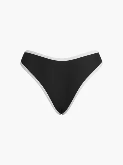 Contrast Strap Triangle Bikini Set