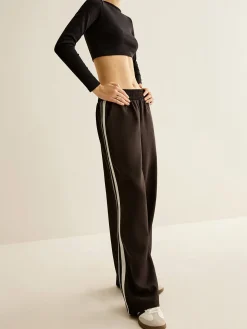 Contrast Striped Elastic Waist Pants