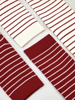 Contrast Striped Stacking Socks