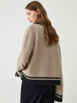 Contrast Trim Knit Cardigan