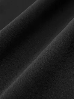 Contrast Trim Knotted Zipper Dress