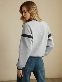 Contrast Trim Oversized Sweatshirt