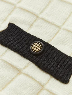 Contrast Trim Plaid Pullover Sweater
