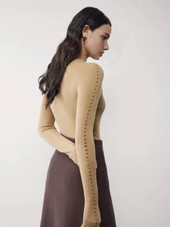 Contrast Trim Pullover Sweater