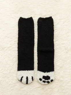 Coral Fleece Polka Dot Socks