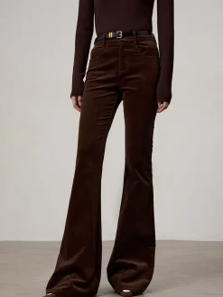 Corduroy Bootcut Pants Without Belt