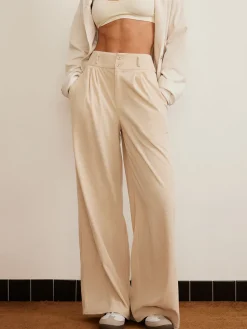 Corduroy High-Waist Wide Leg Pants