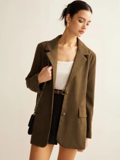 Corduroy Lapel Blazer