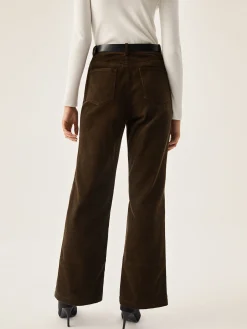 Corduroy Wide Leg Pocket Pants