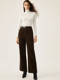 Corduroy Wide Leg Pocket Pants