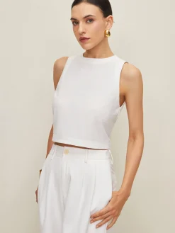 Cotton & Linen Bow Crew Neck Blouse