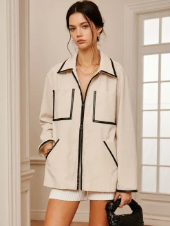 Cotton & Linen Double Zip Jacket