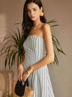 Cotton & Linen Off-Shoulder Dress