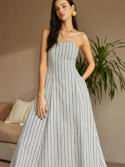 Cotton & Linen Off-Shoulder Dress
