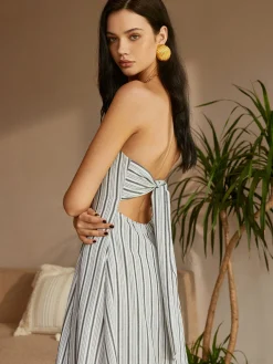 Cotton & Linen Off-Shoulder Dress